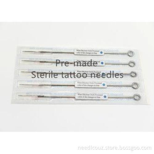 Curved Flat professional tattoo needles Sterilized by E.O.G